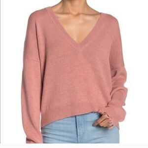 Nation LTD Bijou Adobe Pink Alpaca Blend Sweater Size Large